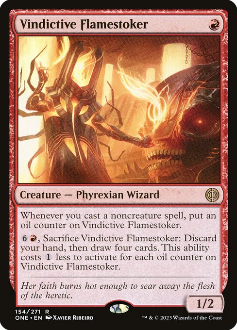 Phyrexia: All Will Be One - 154 - Vindictive Flamestoker - Rare - R - Non-foil