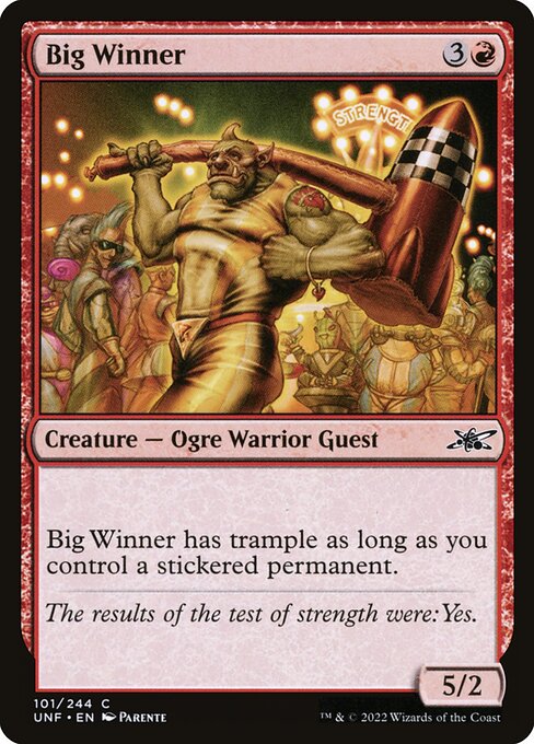Unfinity - 101 - Big Winner - Common - R - Foil