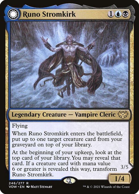 Innistrad: Crimson Vow - 246 - Runo Stromkirk // Krothuss, Lord of the Deep - Rare - C - Non-foil