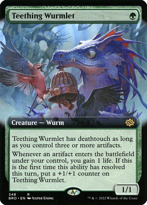 The Brothers' War - 348 - Teething Wurmlet - Rare - G - Non-foil