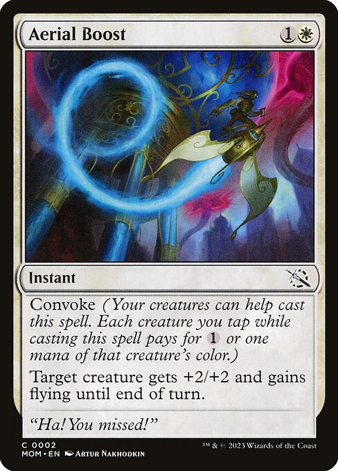 March of the Machine - 2 - Aerial Boost - Common - W - Foil