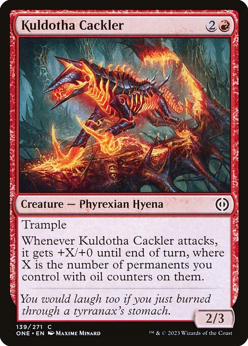 Phyrexia: All Will Be One - 139 - Kuldotha Cackler - Common - R - Foil