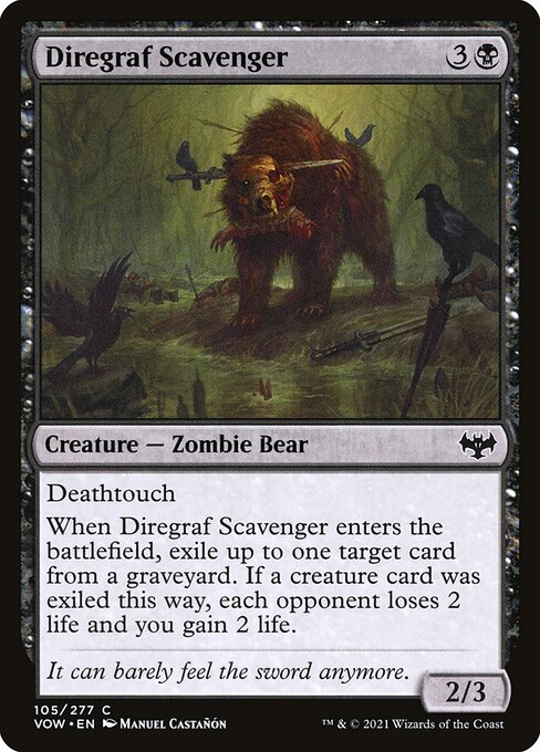 Innistrad: Crimson Vow - 105 - Diregraf Scavenger - Common - B - Non-foil