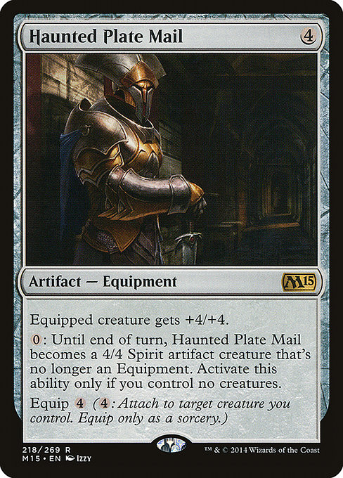 Magic 2015 - 218 - Haunted Plate Mail - Rare - C - Non-foil