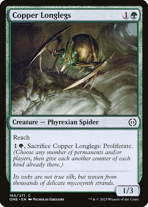 Phyrexia: All Will Be One - 165 - Copper Longlegs - Common - G - Foil
