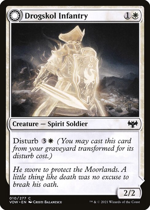 Innistrad: Crimson Vow - 10 - Drogskol Infantry // Drogskol Armaments - Common - C - Non-foil