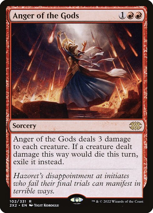 Double Masters 2022 - 102 - Anger of the Gods - Rare - R - Foil