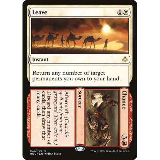 Hour of Devastation - 153 - Leave // Chance - Rare - WR - Non-foil