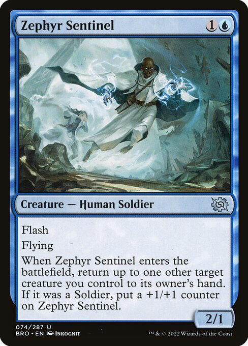 The Brothers' War - 74 - Zephyr Sentinel - Uncommon - U - Foil