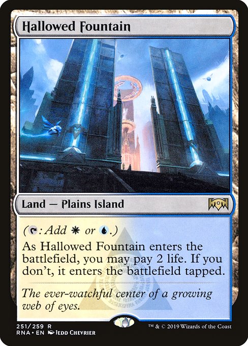 Ravnica Allegiance - 251 - Hallowed Fountain - Rare - C - Non-foil