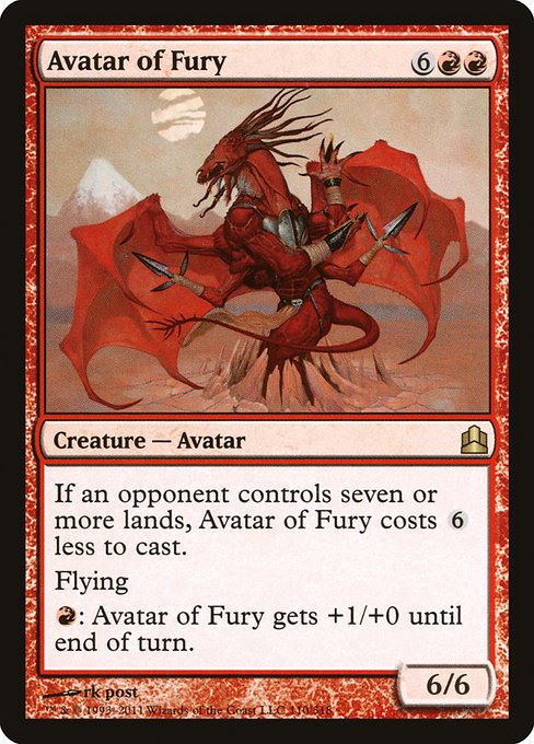 Commander 2011 - 110 - Avatar of Fury - Rare - R - Non-foil