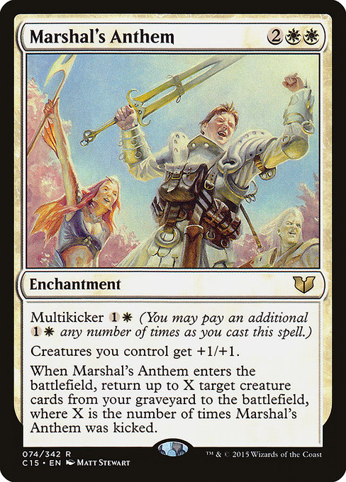 Commander 2015 - 74 - Marshal's Anthem - Rare - W - Non-foil