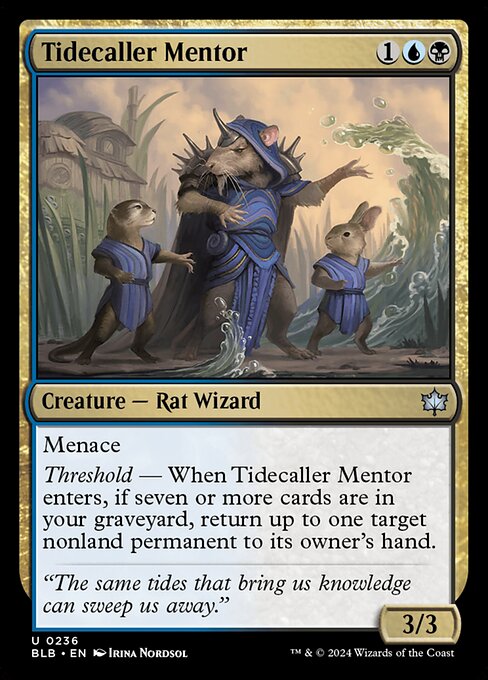 Bloomburrow - 236 - Tidecaller Mentor - Uncommon - UB - Foil