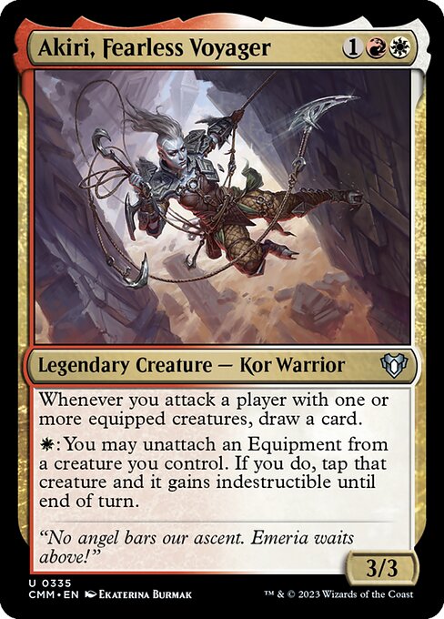 Commander Masters - 335 - Akiri, Fearless Voyager - Uncommon - WR - Non-foil