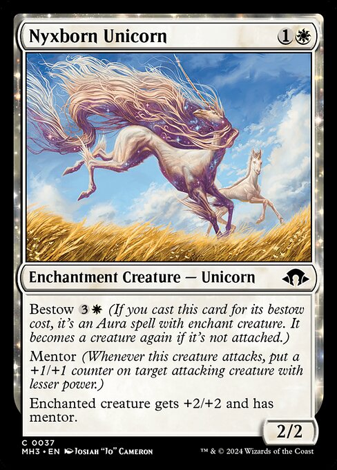 Modern Horizons 3 - 37 - Nyxborn Unicorn - Common - W - Non-foil