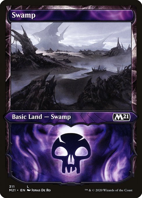 Core Set 2021 - 311 - Swamp - Common - C - Foil