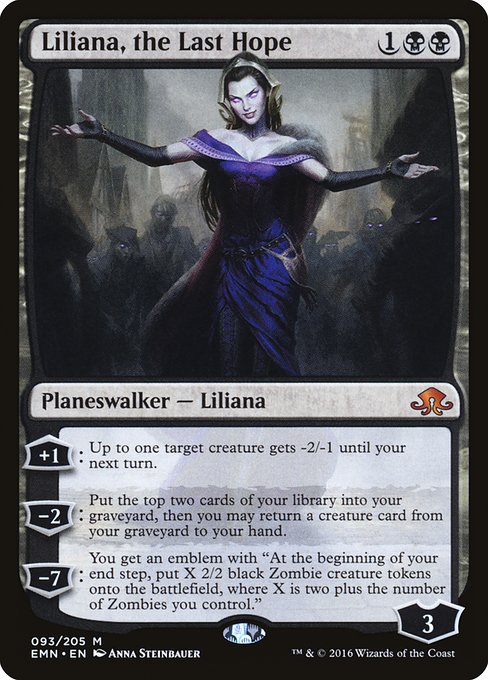 Eldritch Moon - 93 - Liliana, the Last Hope - Mythic - B - Non-foil-(Lightly played)