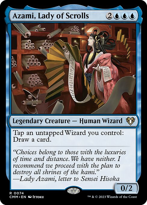 Commander Masters - 74 - Azami, Lady of Scrolls - Rare - U - Non-foil