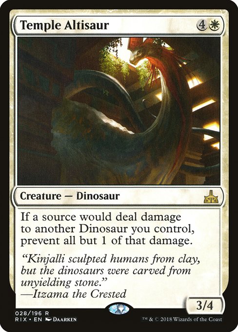 Rivals of Ixalan - 28 - Temple Altisaur - Rare - W - Non-foil