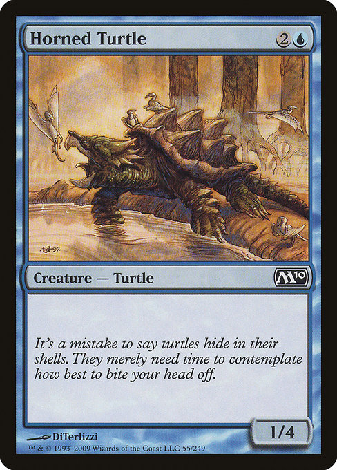 Magic 2010 - 55 - Horned Turtle - Common - U - Non-foil