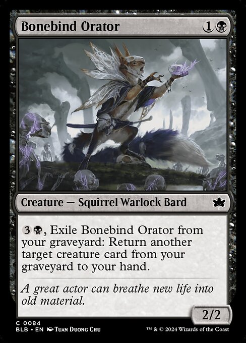 Bloomburrow - 84 - Bonebind Orator - Common - B - Foil