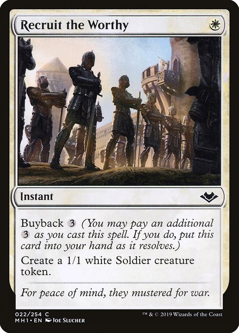 Modern Horizons - 22 - Recruit the Worthy - Common - W - Non-foil