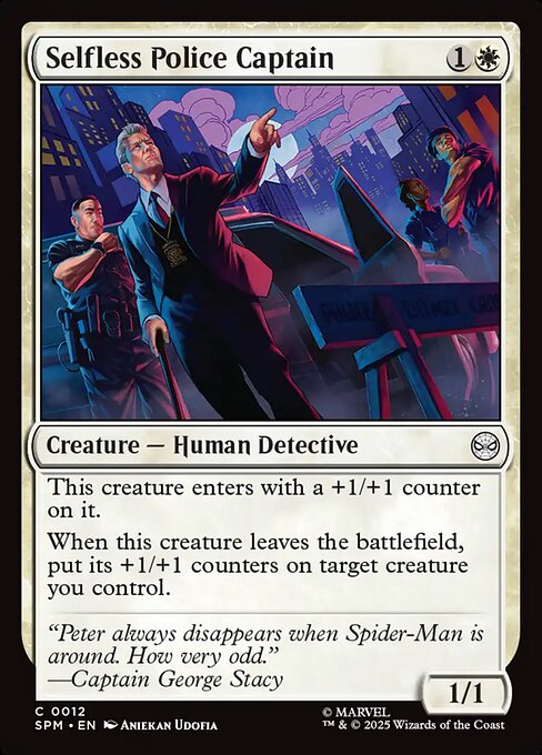 Marvel's Spider-Man - 12 - Selfless Police Captain - Common - W - Non-foil