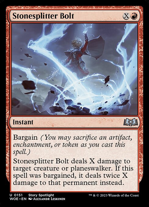 Wilds of Eldraine - 151 - Stonesplitter Bolt - Uncommon - R - Non-foil