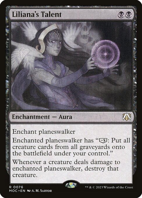 March of the Machine Commander - 76 - Liliana's Talent - Rare - B - Foil
