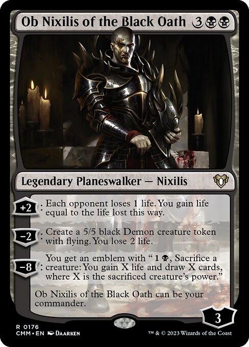 Commander Masters - 176 - Ob Nixilis of the Black Oath - Rare - B - Non-foil