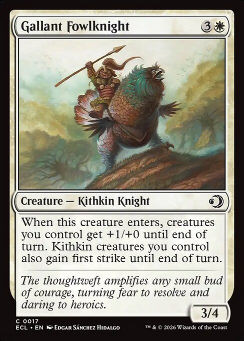 Lorwyn Eclipsed - 17 - Gallant Fowlknight - Common - W - Non-foil