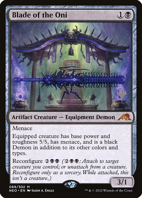 Kamigawa: Neon Dynasty Promos - 89p - Blade of the Oni - Mythic - B - Non-foil - Promo