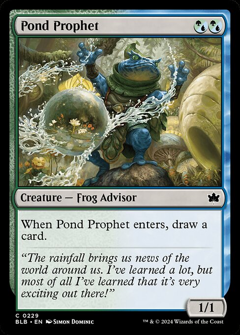 Bloomburrow - 229 - Pond Prophet - Common - UG - Foil