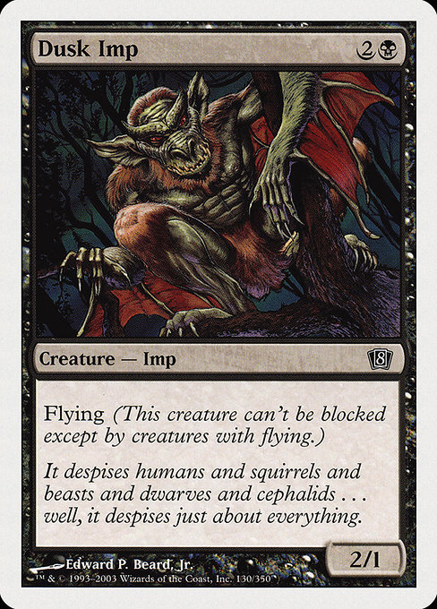 Eighth Edition - 130 - Dusk Imp - Common - B - Non-foil