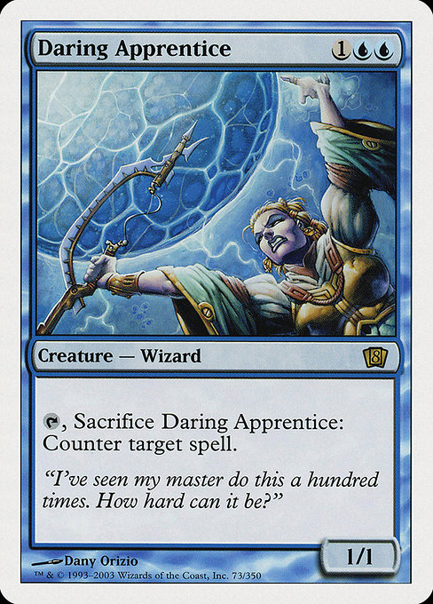 Eighth Edition - 73 - Daring Apprentice - Rare - U - Non-foil