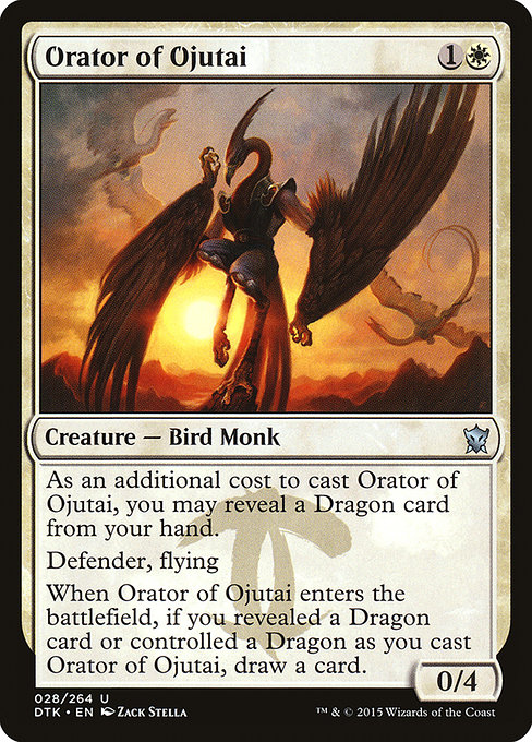 Dragons of Tarkir - 28 - Orator of Ojutai - Uncommon - W - Non-foil