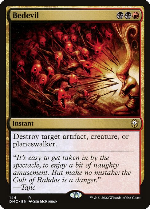 Dominaria United Commander - 144 - Bedevil - Rare - BR - Non-foil