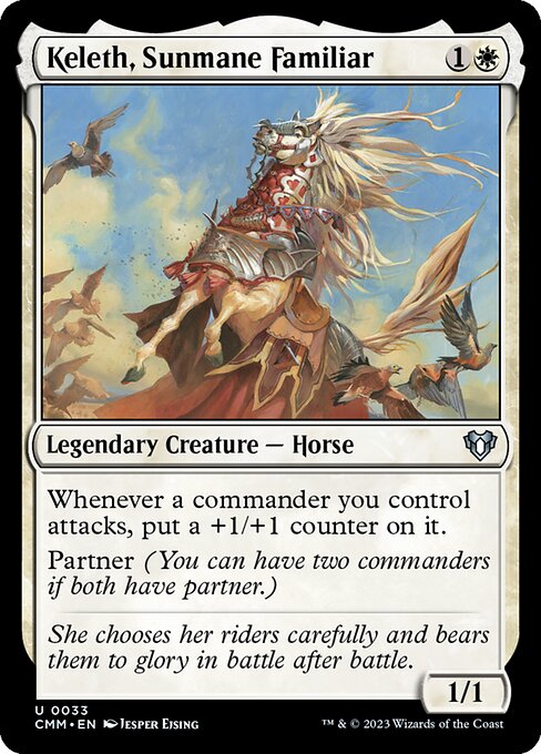 Commander Masters - 33 - Keleth, Sunmane Familiar - Uncommon - W - Non-foil