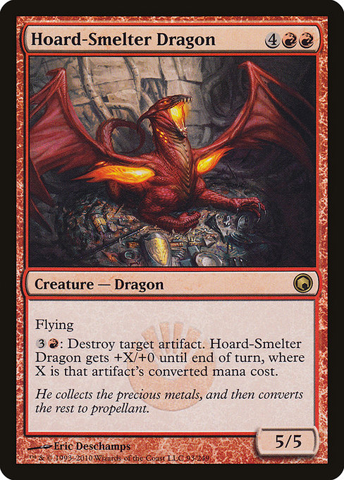 Scars of Mirrodin - 93 - Hoard-Smelter Dragon - Rare - R - Non-foil