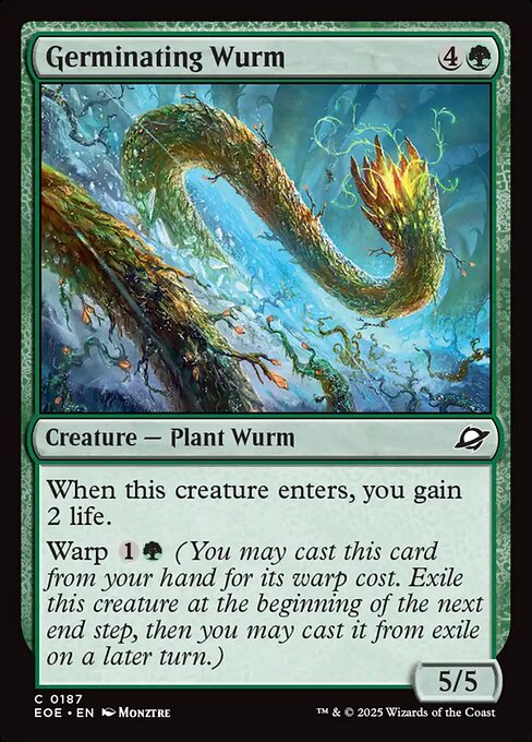 Edge of Eternities - 187 - Germinating Wurm - Common - G - Non-foil