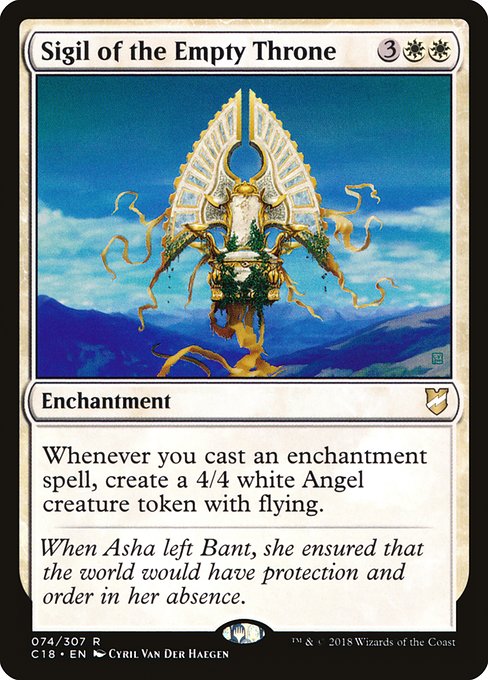 Commander 2018 - 74 - Sigil of the Empty Throne - Rare - W - Non-foil