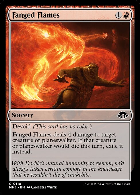 Modern Horizons 3 - 118 - Fanged Flames - Common - C - Foil