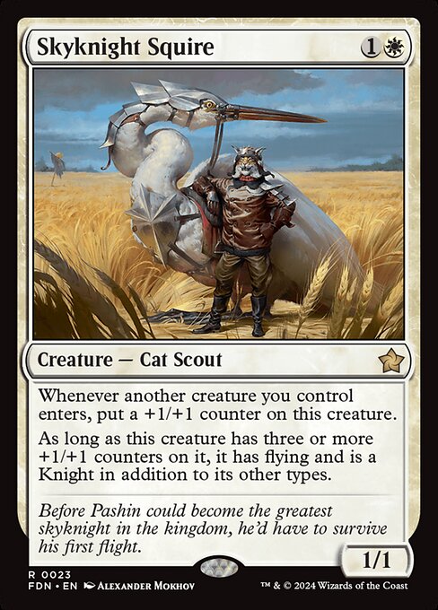 Foundations - 23 - Skyknight Squire - Rare - W - Non-foil