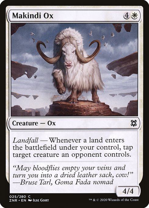 Zendikar Rising - 25 - Makindi Ox - Common - W - Non-foil