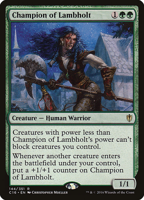 Commander 2016 - 144 - Champion of Lambholt - Rare - G - Non-foil