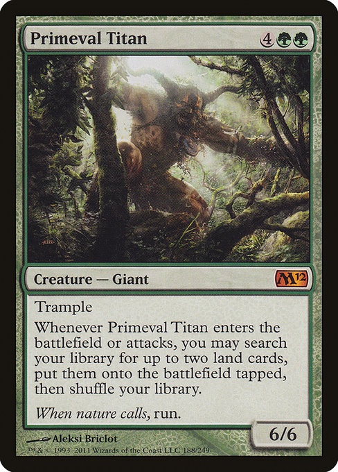 Magic 2012 - 188 - Primeval Titan - Mythic - G - Non-foil