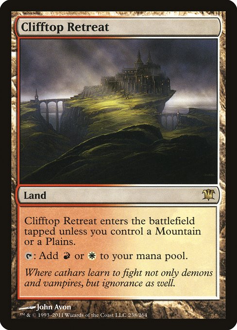 Innistrad - 238 - Clifftop Retreat - Rare - C - Non-foil