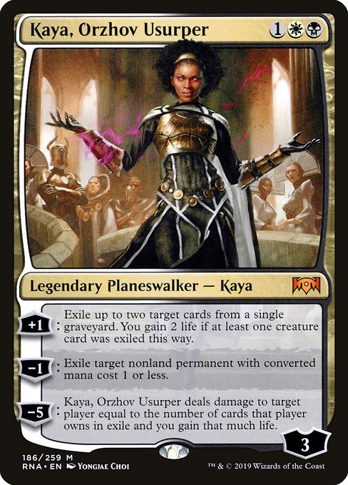 Ravnica Allegiance - 186 - Kaya, Orzhov Usurper - Mythic - WB - Non-foil