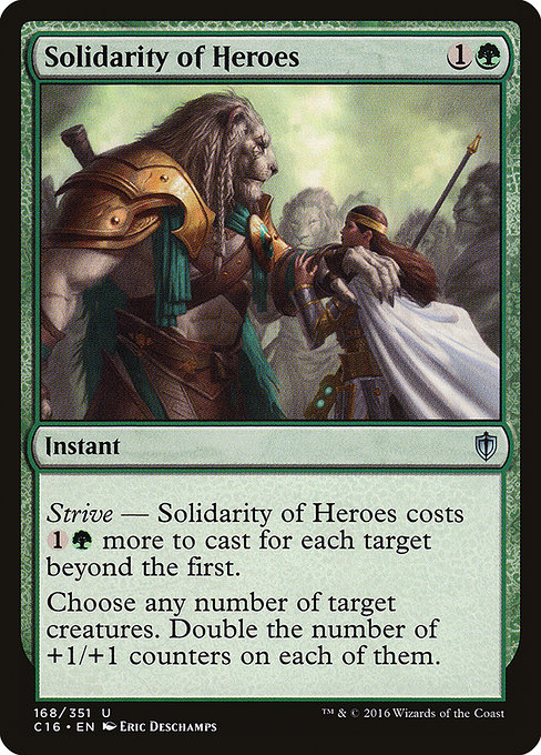 Commander 2016 - 168 - Solidarity of Heroes - Uncommon - G - Non-foil
