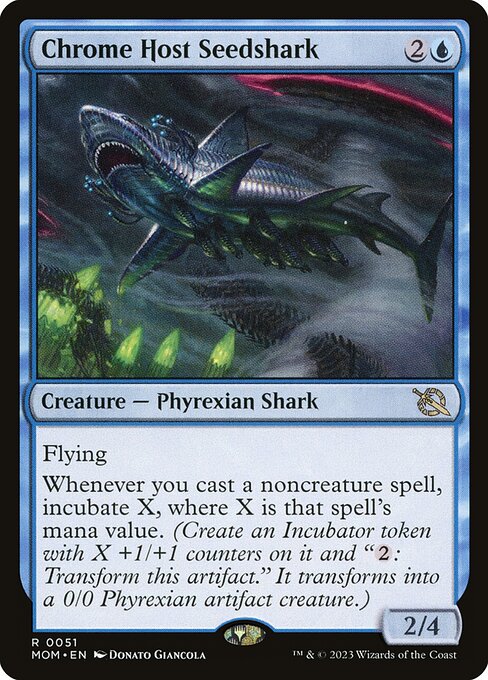 March of the Machine - 51 - Chrome Host Seedshark - Rare - U - Non-foil